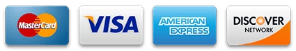Accepted payment methods: Mastercard, Visa, American Express, Discover